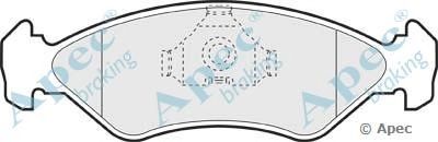 APEC BRAKING pad561 -  Комплект тормозных колодок, дисковый тормоз